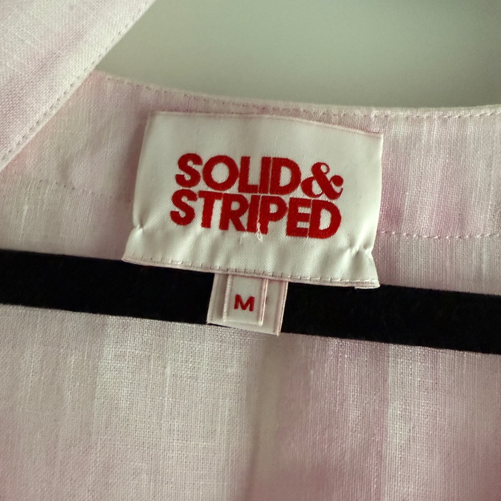 SOLID & STRIPED Light Pink Button-Down Top - image 2